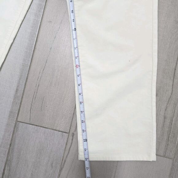 BRAND NEW! EILEEN FISHER COTTON VELVETEEN STRAIGHT LEG JEANS Beige SIZE 12 - Picture 7 of 11